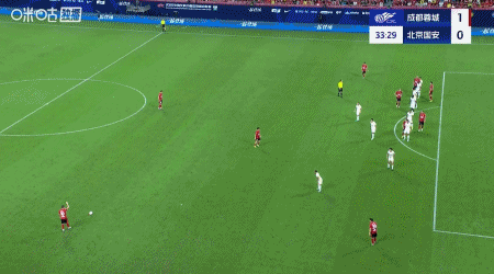 甘超橫傳助攻德爾加多破門！成都蓉城主場1-0領(lǐng)先國安